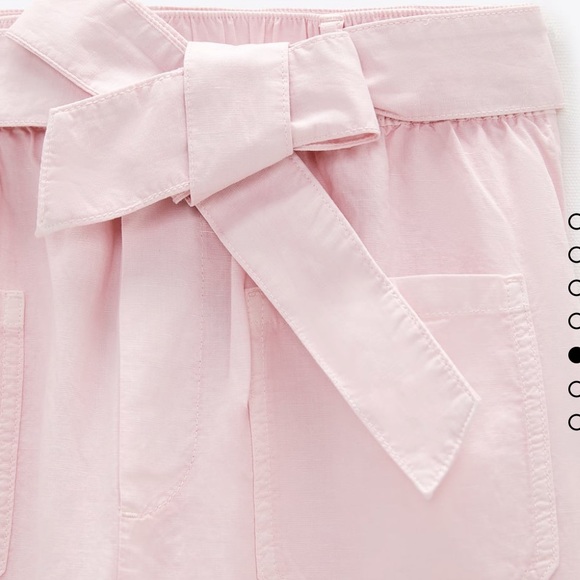 Zara pink high waisted jogging pants with belt - Picture 5 of 6